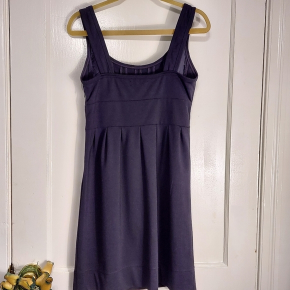 Banana Republic Halter/Tank Skater Styled Dress in Black Stretch Fabric size 8 - Picture 5 of 12
